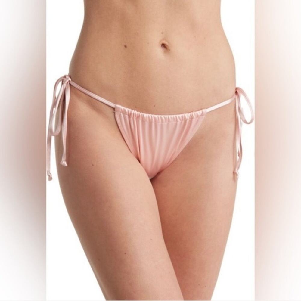 Good American Satin Tiny Ties bikini bottoms size 4 (XL) NWT